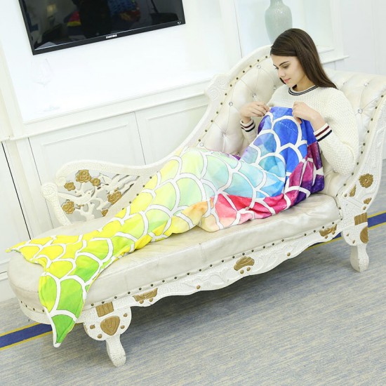 Mermaid Blanket Flannel Fleece Rainbow Mermaid Tail Blanket Adult Sofa Mermaid Quilt Wrap Blankets Mermaid Blanket Flannel Fleece Rainbow Mermaid Tail Blanket Adult Sofa Mermaid Quilt Wrap Blankets