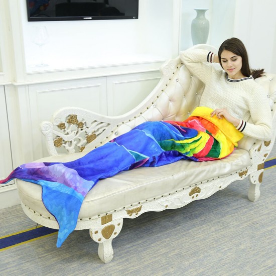 Mermaid Blanket Flannel Fleece Rainbow Mermaid Tail Blanket Adult Sofa Mermaid Quilt Wrap Blankets Mermaid Blanket Flannel Fleece Rainbow Mermaid Tail Blanket Adult Sofa Mermaid Quilt Wrap Blankets