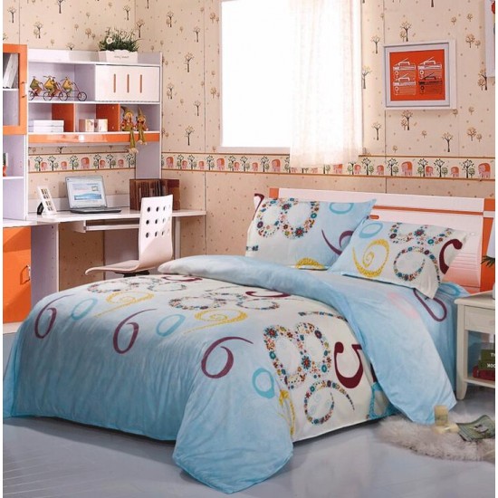 3 Or 4pcs Cotton Blend Mix Patterns Paint Printing Bedding Sets Twin Full Queen Size