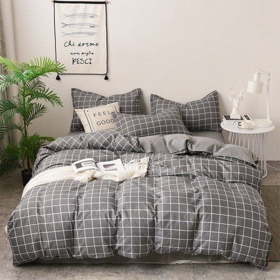 Plant Cashmere Four-piece Bedding Sets Quilt Cover Simple Quilt Cover Bed Sheet Pillowcase Duvet Cover Sets
