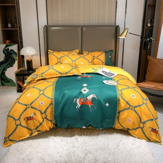 Plant Cashmere Four-piece Bedding Sets Quilt Cover Simple Quilt Cover Bed Sheet Pillowcase Duvet Cover Sets