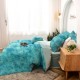 Fluffy Duvet Cover Marble Print Faux Fur Duvet Cover Ultra Soft Velvet Ombre Shaggy Bedding Teddy Fleece Duvet Cover Set