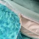 Fluffy Duvet Cover Marble Print Faux Fur Duvet Cover Ultra Soft Velvet Ombre Shaggy Bedding Teddy Fleece Duvet Cover Set